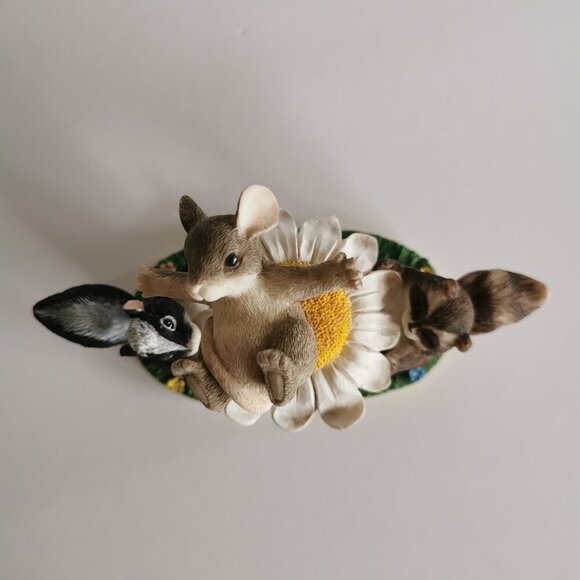 Blossom Bounce Cute Animal Spring Fitz & Floyd Charming Tail Raccoon Skunk Mouse - Picture 11 of 11